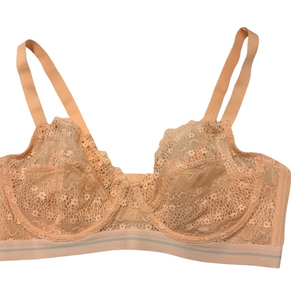 Luvlette Other - Luvlette Lace Underwire Bra 36E Nude Blush- Gold hardware-NWT‎